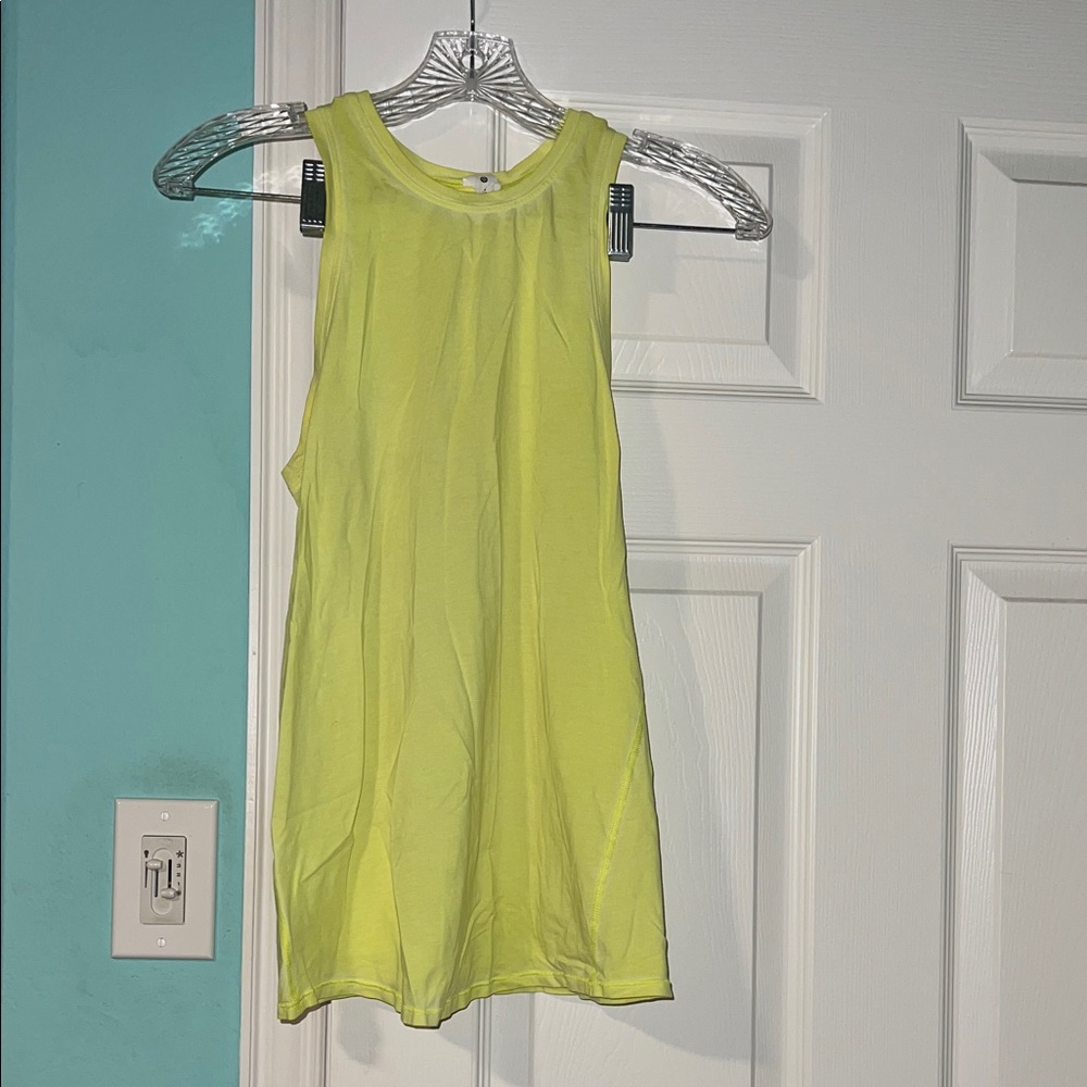 Yellow Sleeveless Open Back Women's Top